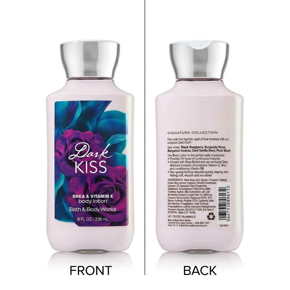 Bath & Body Works Dark Kiss Body Lotion 8 fl oz Retired Fragrance Discontinued
